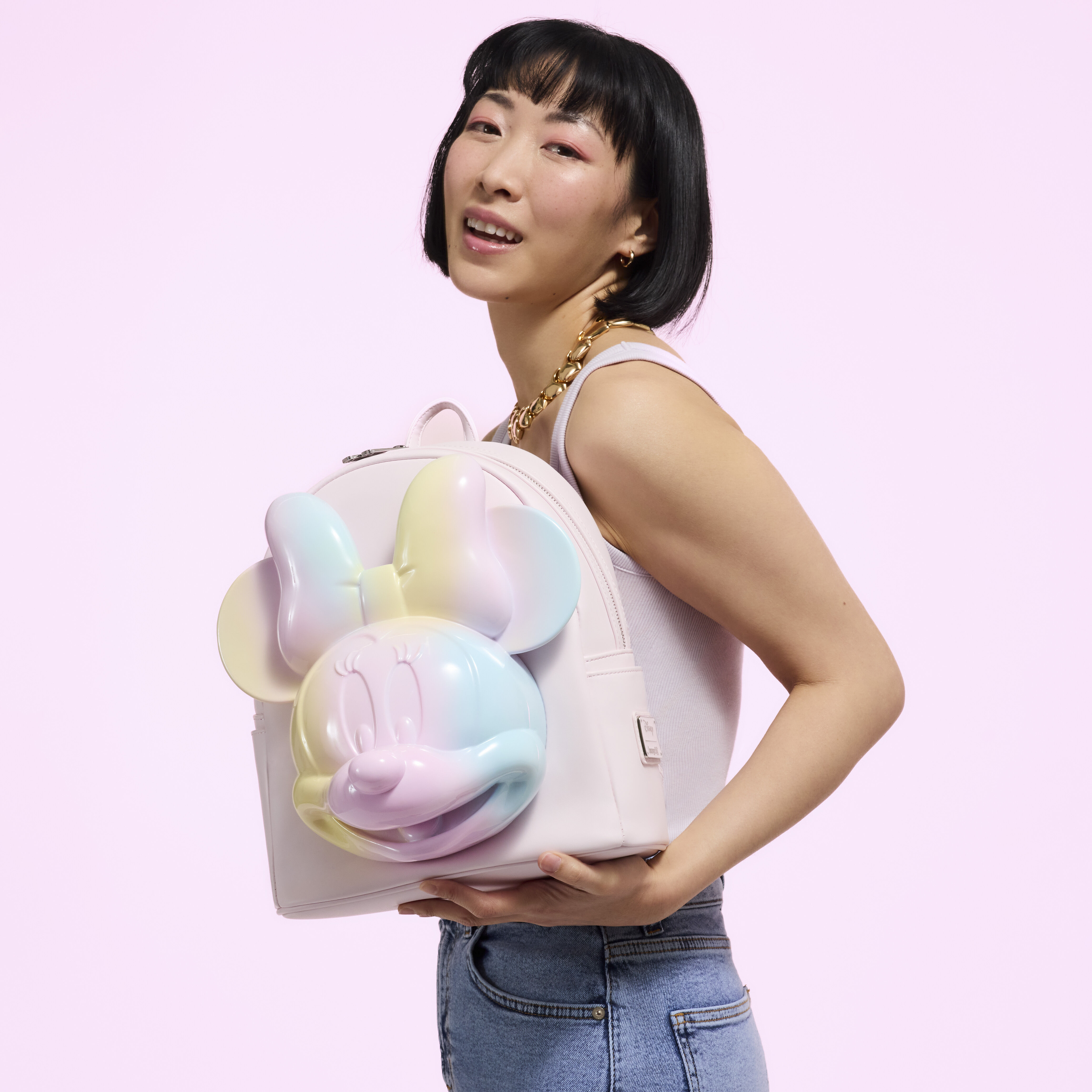 Minnie Mouse Pastel Tie-Dye Mini Backpack | Loungefly
